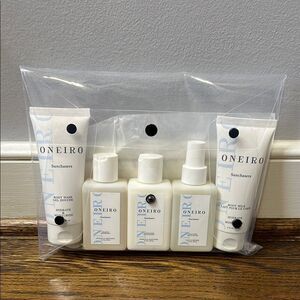 Brand New Oneiro Hair & Body Travel Set w/ Clear Travel Pouch